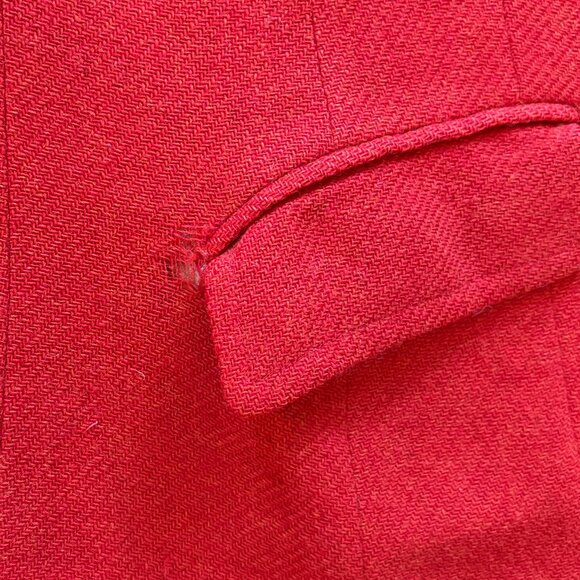 Vintage Red Wool Blazer Jacket - Saks Fifth Avenue (US 4/6) - Picture 7 of 7